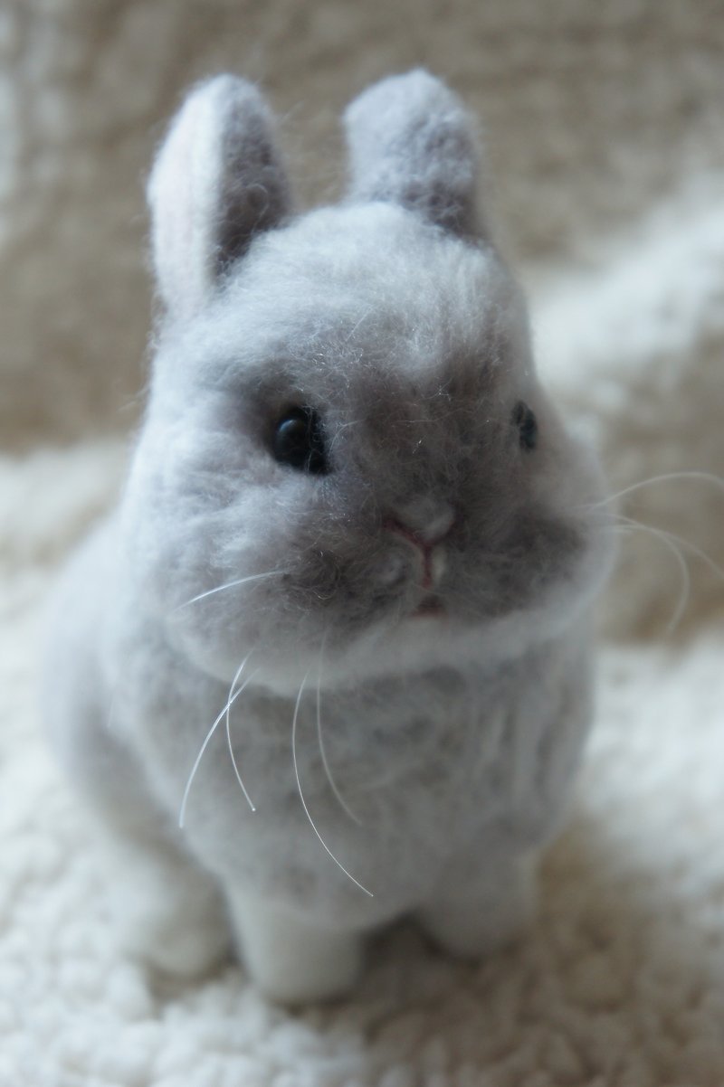 Customized Wool Felt Rabbit(10cm large) - ตุ๊กตา - ขนแกะ 