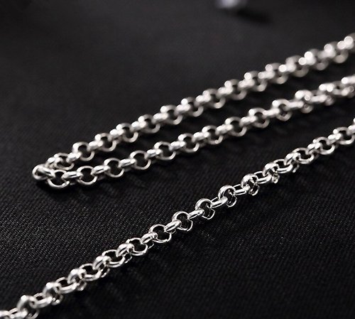 garyjewelry S925 Sterling Silver 3MM 4MM Thick Chains Necklaces NO Pendants Unisex