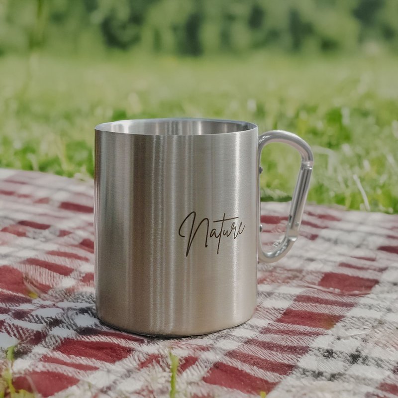 【快速出貨】全新升級304雙層隔熱不鏽鋼杯 露營杯 來圖就刻 客製 - 其他杯子 - 不鏽鋼 銀色