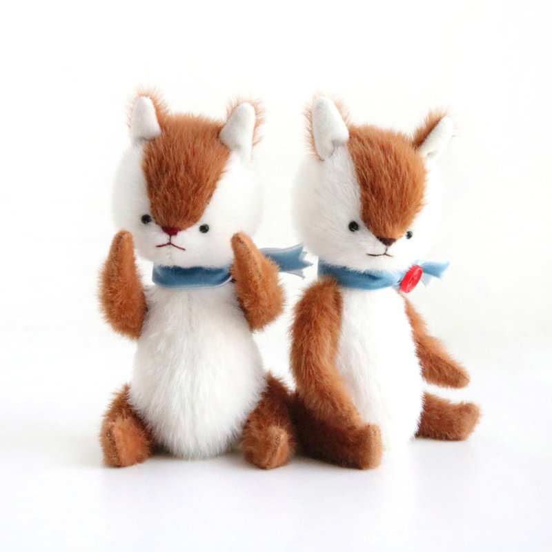 (Instructions included in the material package) Five-jointed squirrel DIY material package puppet sewing material package - เย็บปัก/ถักทอ/ใยขนแกะ - วัสดุอื่นๆ สีนำ้ตาล