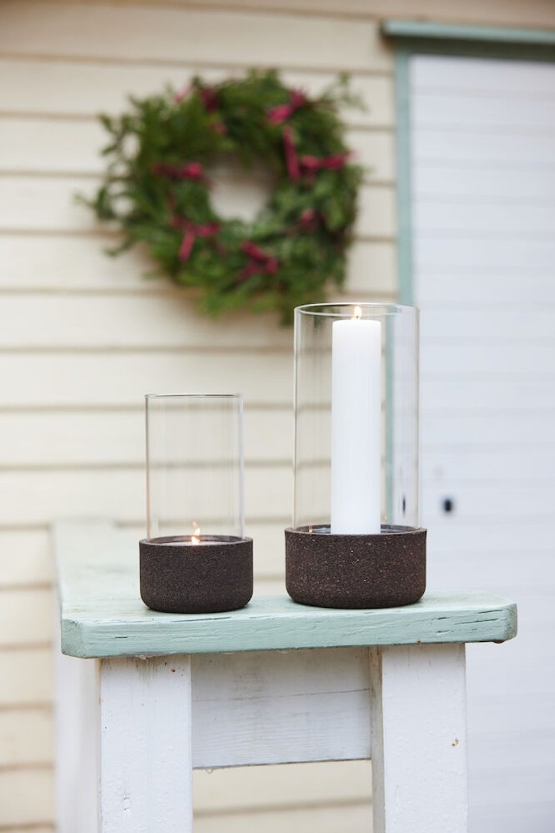 Dante lantern big Dark brown - Candles & Candle Holders - Glass 