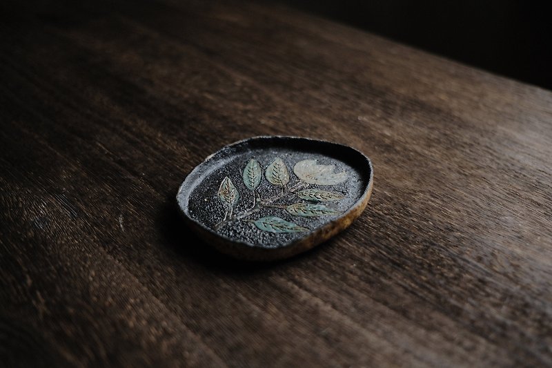 Night and Plants·Small Plate 1 - Plates & Trays - Pottery Black