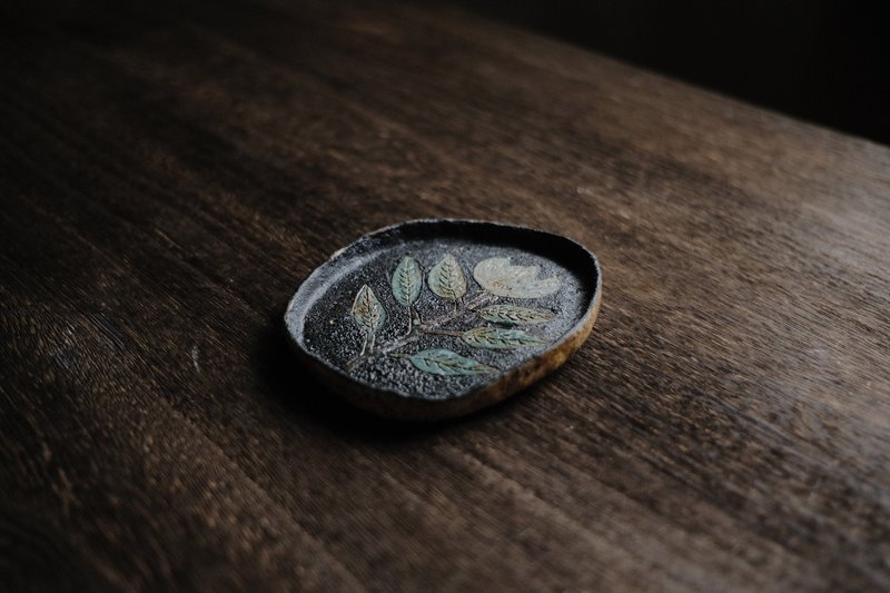 Night and Plants·Small Plate 1 - Plates & Trays - Pottery Black