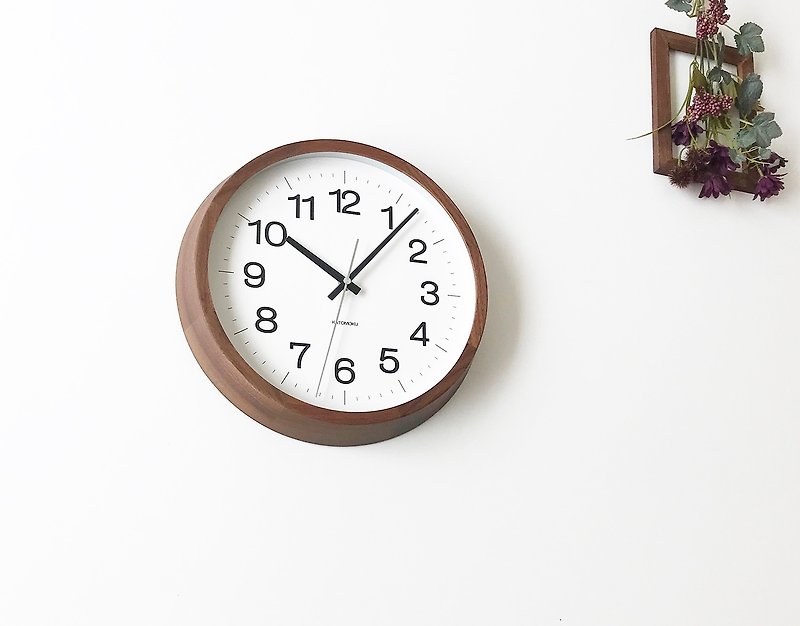KATOMOKU much clock 16 L-size Walnut (km-113WA) wall clock  made in japan - นาฬิกา - ไม้ สีนำ้ตาล