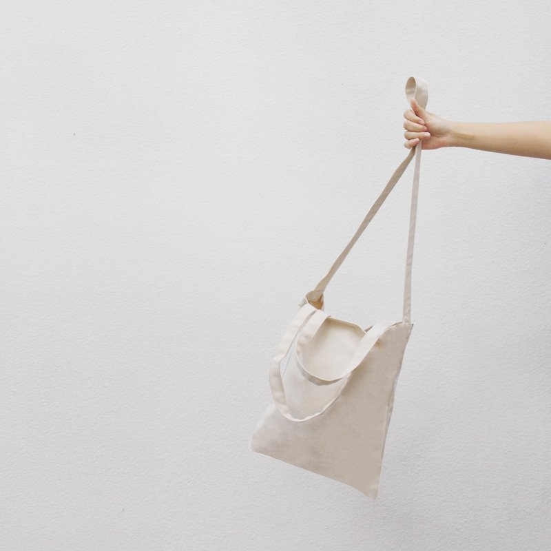 2 way canvas bag. - Messenger Bags & Sling Bags - Other Materials White