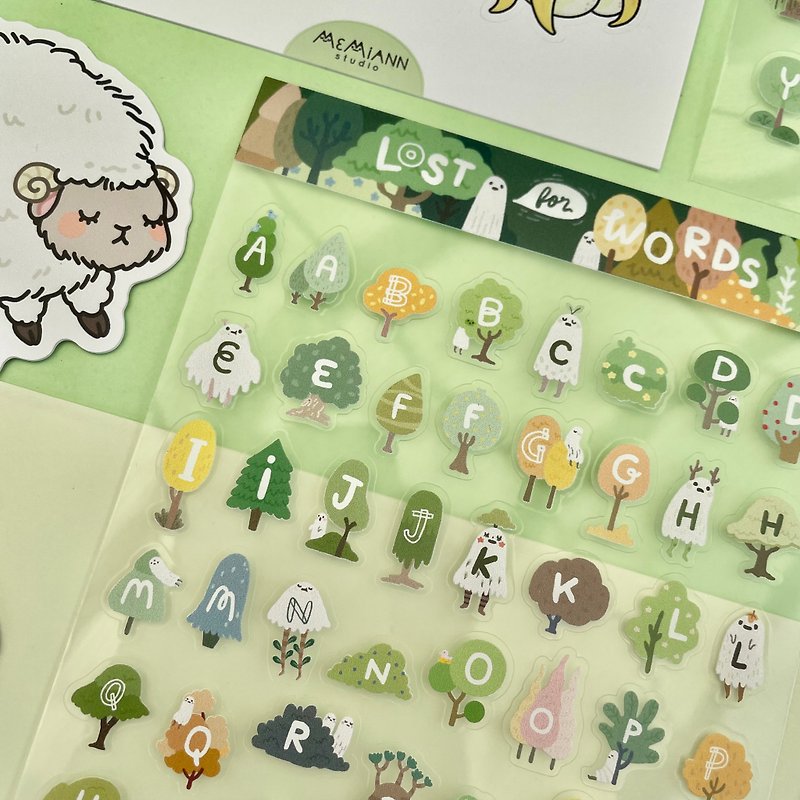 Lost for Words | Clear Sticker Sheet - Stickers - Waterproof Material Multicolor
