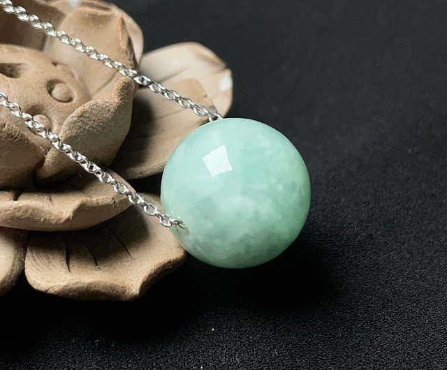 Jade hot sale ball necklace