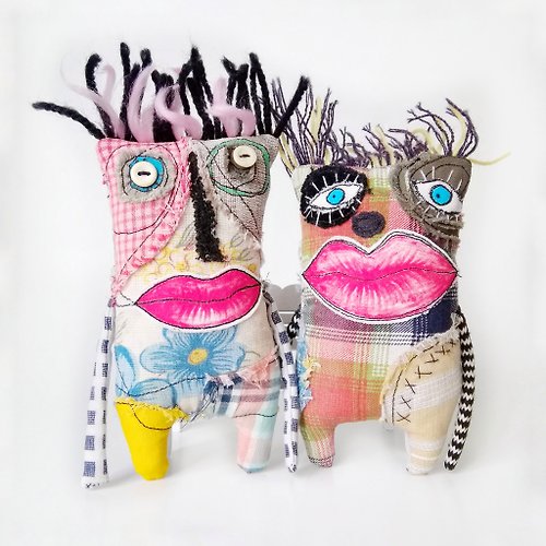 oksunnybunny Weird couple handmade dolls, Funny fabric dolls, Voodoo dolls, Creepy cute doll