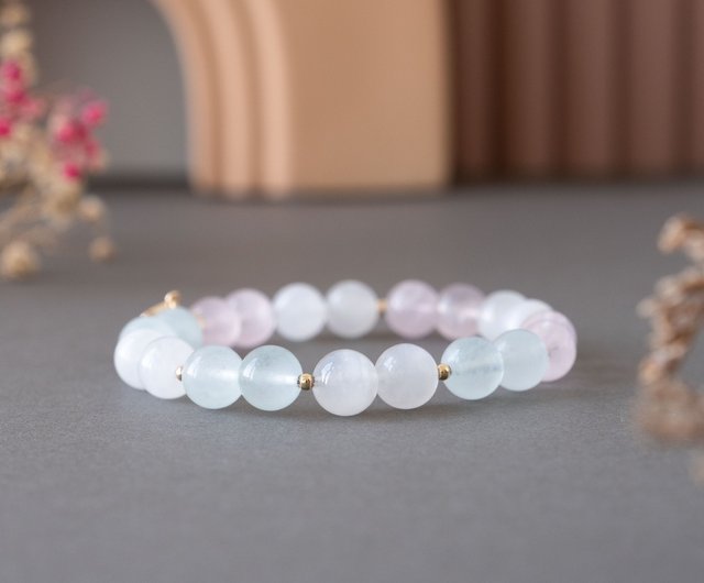 Zen Bracelet (Rose Quartz, Rhodonite, Moonstone, Morganite) – The Crystal  Van