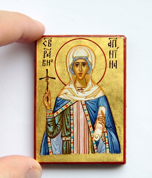 Orthodox small icons hand painted orthodox wood icon Saint Equal-to-the-Apostles Princess Nina