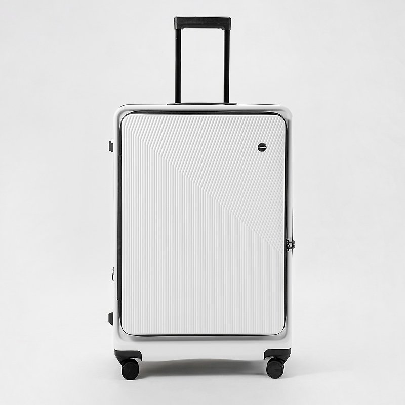 [Pre-order] Dreamin Inno Series 24-inch Front-Opening Luggage/Suitcase-Crescent White - Luggage & Luggage Covers - Plastic White