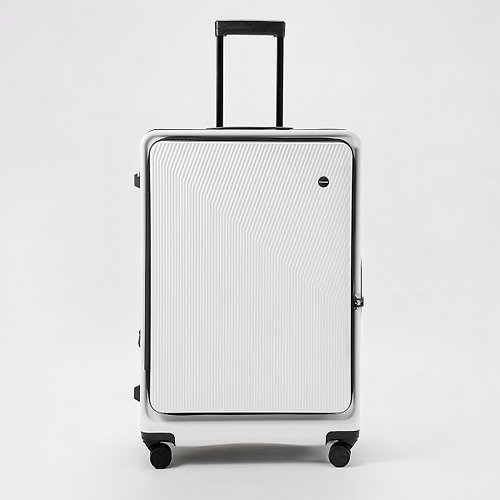 Dreamin 24吋可擴充加大-前開式行李箱/旅行箱-月牙白