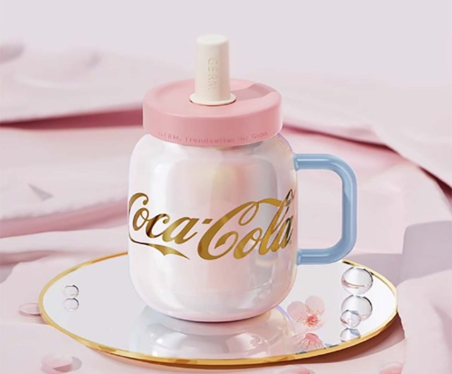 Free Shipping] Coca-Cola Coffee Cup Girls High-value Plastic Straw Water Cup  GERM - Shop germ-cn Cups - Pinkoi