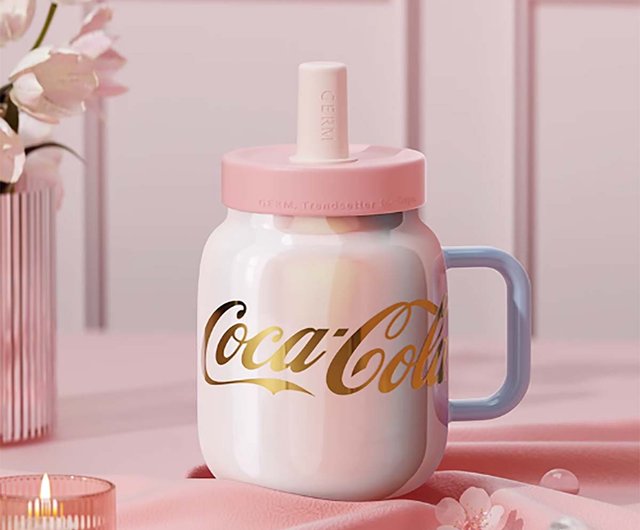 Free Shipping] Coca-Cola Coffee Cup Girls High-value Plastic Straw Water Cup  GERM - Shop germ-cn Cups - Pinkoi