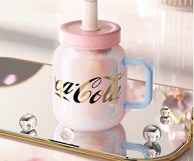 Free Shipping] Coca-Cola Coffee Cup Girls High-value Plastic Straw Water Cup  GERM - Shop germ-cn Cups - Pinkoi