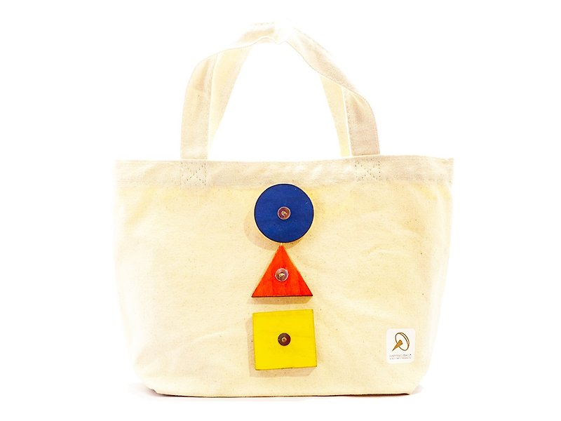 BLOCK BAG - Handbags & Totes - Cotton & Hemp White
