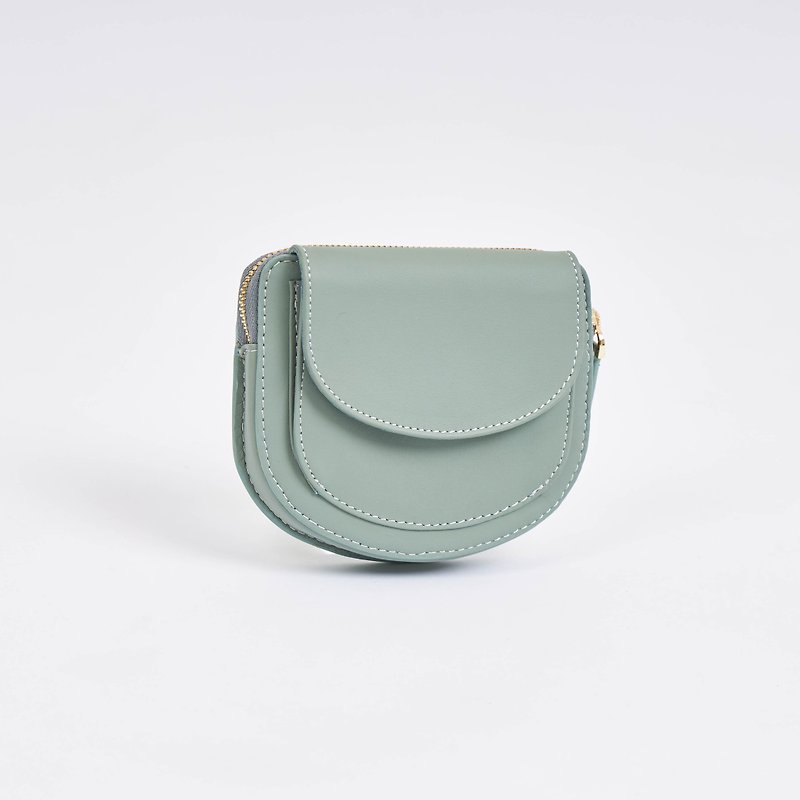 LOAFIE wallet/ card holder in Dusty blue - Wallets - Genuine Leather Blue