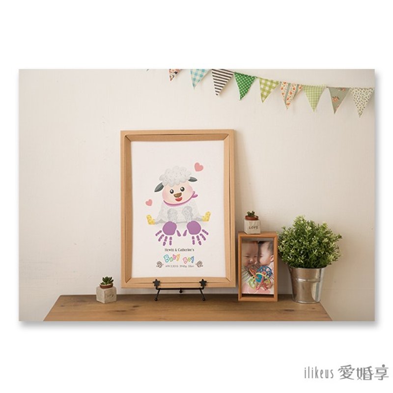 [スモールハンドペイント/描画足乳児成長メモリアルボックス]美しい動物園 - 遊び心の子羊<着色顔料を囲みます> - その他 - 紙 