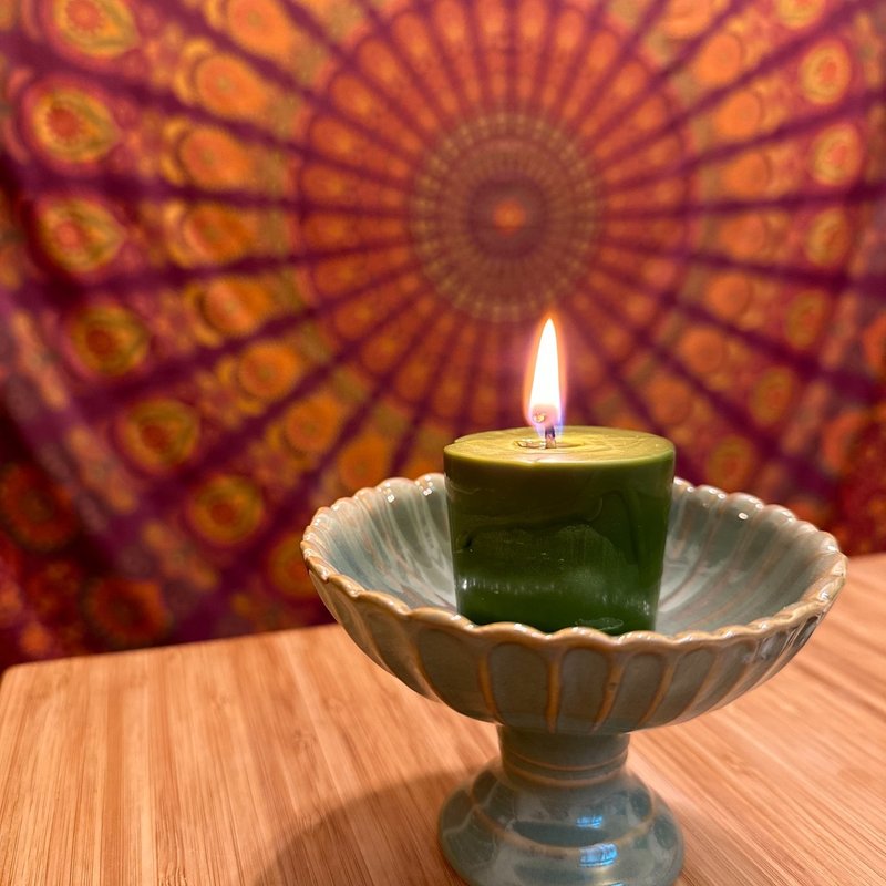 【Claudia Studio】Magic Candle-Green Witch Candle-New Year’s Plan, Start a New Life - Candles & Candle Holders - Wax Green