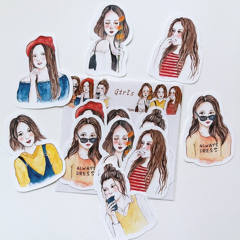 Bust Girl Stickers - สติกเกอร์ - กระดาษ 