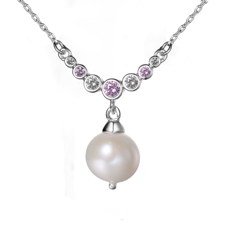 Delicate dazzling pearl necklace - สร้อยคอ - ทองแดงทองเหลือง สีทอง