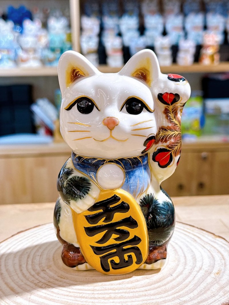 【瑞羽招福】日本清水燒招財貓 | 色繪 - 鳳凰 - 擺飾/家飾品 - 瓷 白色