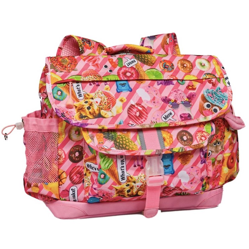 American Bixbee Color Printing Series-Pinky Sweet Thinking Middle Child Lightweight Relief Back/School Bag - กระเป๋าเป้สะพายหลัง - เส้นใยสังเคราะห์ สึชมพู
