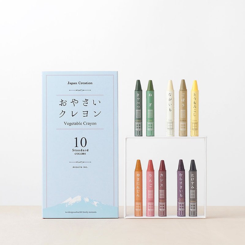【mizuiro】日本蔬菜製無毒環保蠟筆 (10 色) - 兒童繪本/圖書 - 植物．花 多色