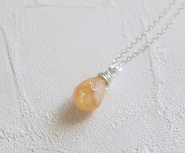 Natural crystal necklace, Dainty crystal necklace - Shop Vermeer Jewellery  Necklaces - Pinkoi