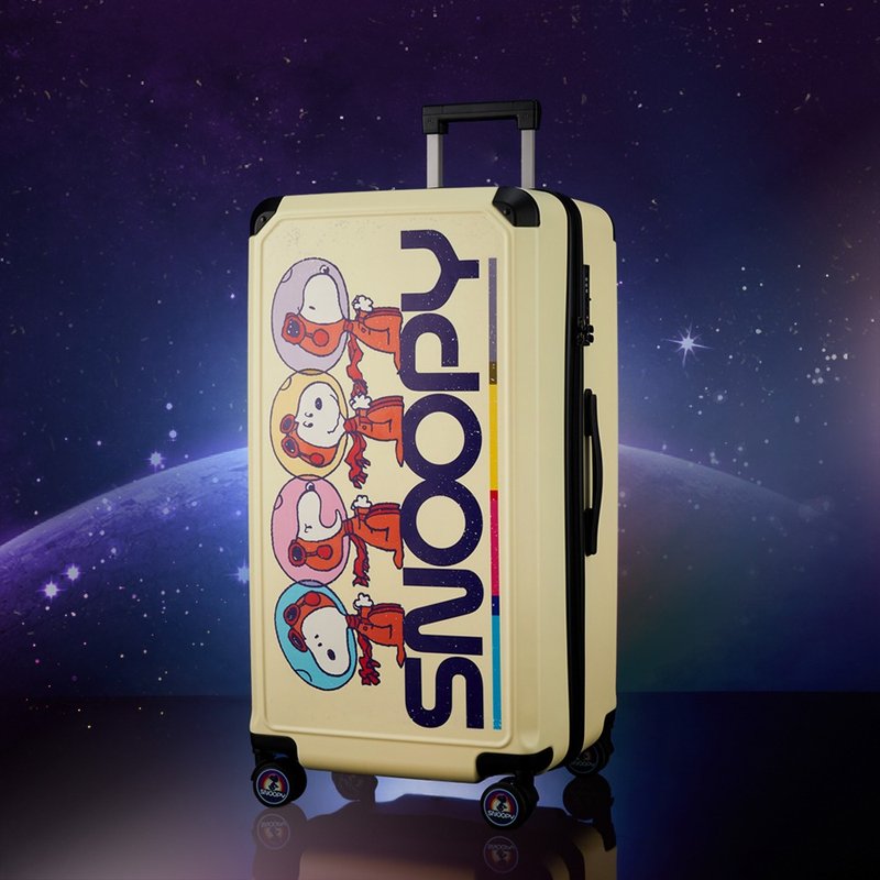 [SNOOPY] Astronaut 28-inch zipper suitcase fat suitcase suitcase - กระเป๋าเดินทาง/ผ้าคลุม - พลาสติก สีเหลือง