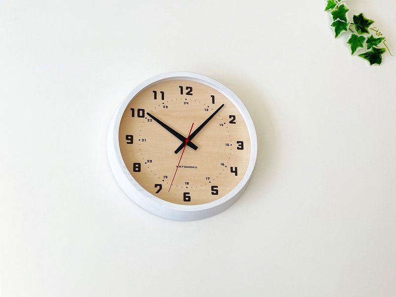 KATOMOKU muku clock 8 white ash white (km-81WH)  wall clock made in japan - Clocks - Wood White