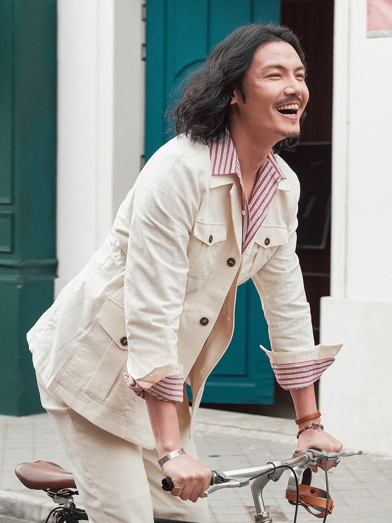 SOARIN イタリアンヴィンテージ コットンリネン多ポケットハンティングジャケット (2426J55) - アウター メンズ - コットン・麻 ホワイト