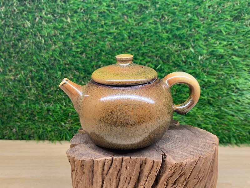落紋單人壺 l 柴燒 - 茶壺/茶杯/茶具 - 陶 咖啡色