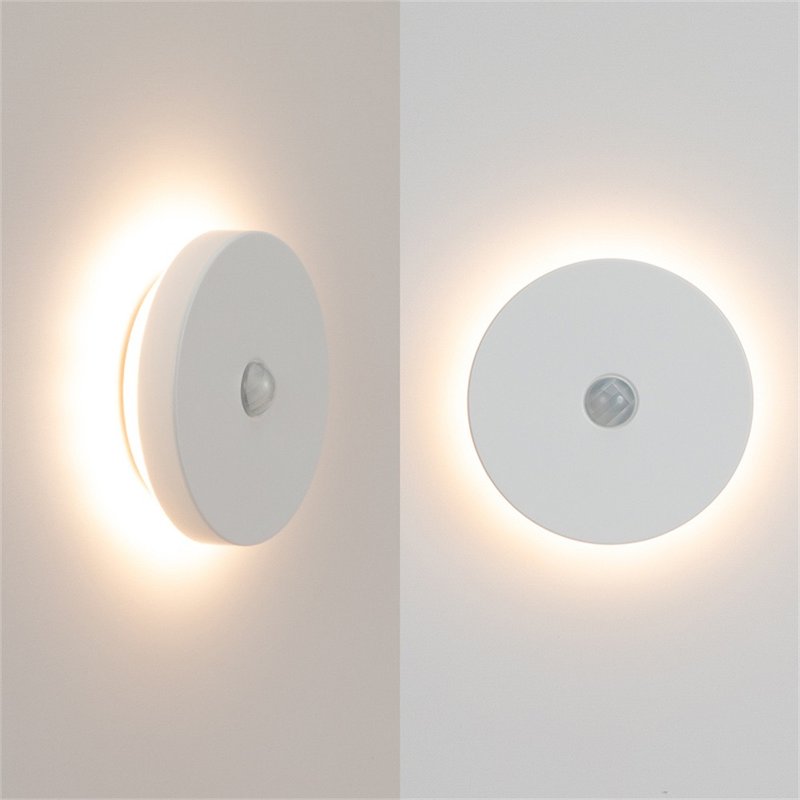 Human body induction night light LED night light lights up when someone comes Wireless charging magnetic suction wiring-free wall lamp - Lighting - Other Materials 