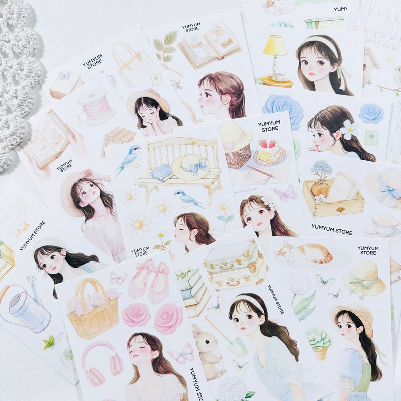 Innocent girl paper - 貼紙 - 其他材質 