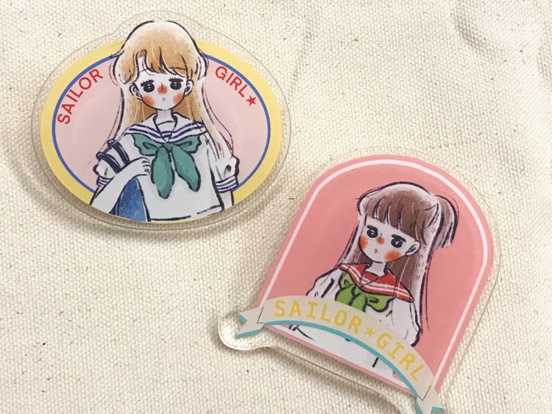 Acrylic Clip Sailor Suit Girls Girls of Those Years - อื่นๆ - พลาสติก 