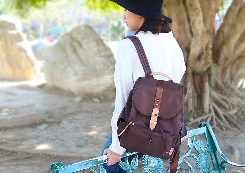 [Light Sweet Caramel] Classic Lovely Backpack (Strap Thickened Upgrade) - Latte Coffee (MIT Made) - Backpacks - Other Materials Brown