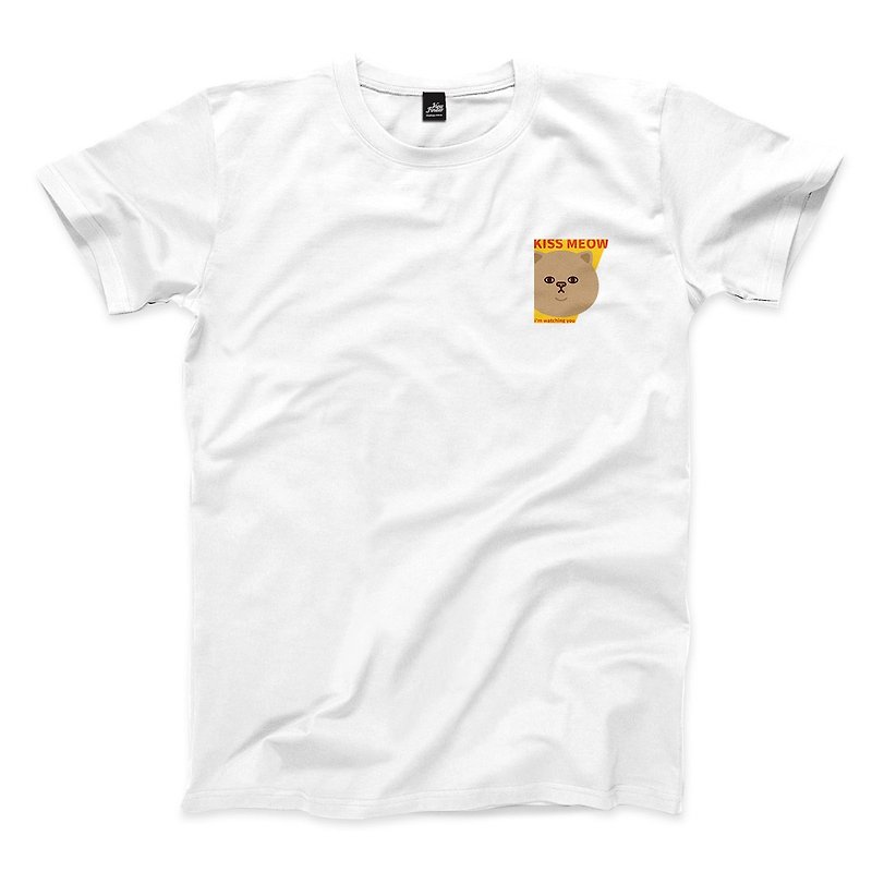 Im watching you - Mustard Yellow - White - Neutral T-Shirt - Men's T-Shirts & Tops - Cotton & Hemp White
