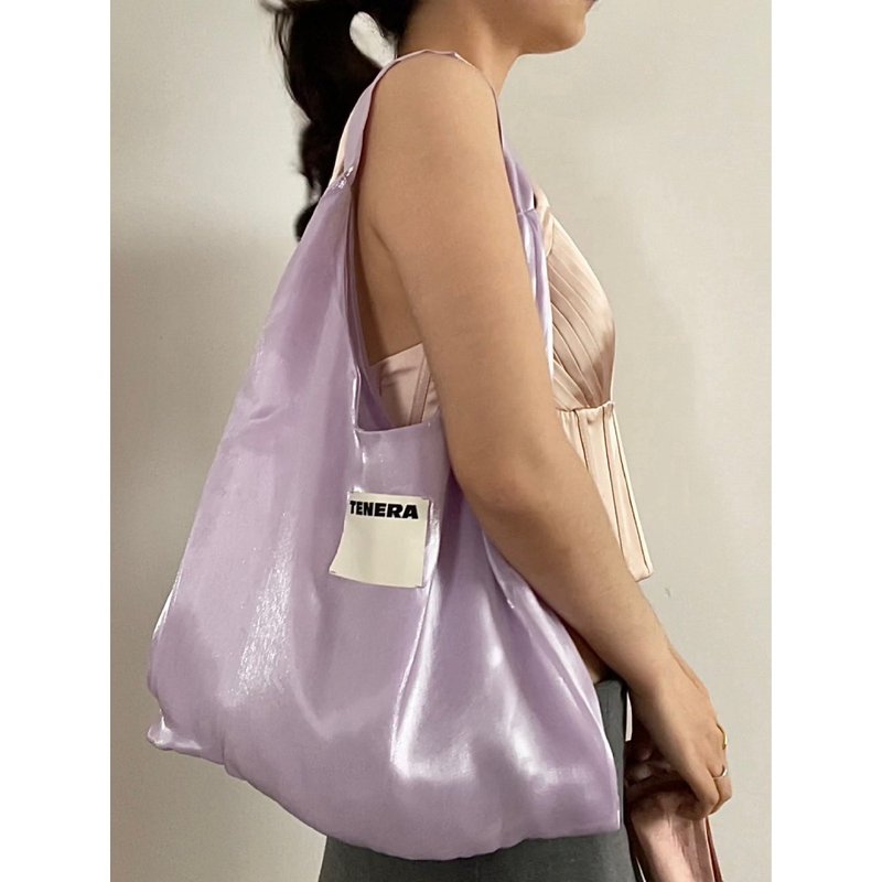 [TENERA] Ballet Shoulder Bag - Lilac Purple Gentle Style Recycled Eco Bag Shoulder Bag - Messenger Bags & Sling Bags - Polyester Purple