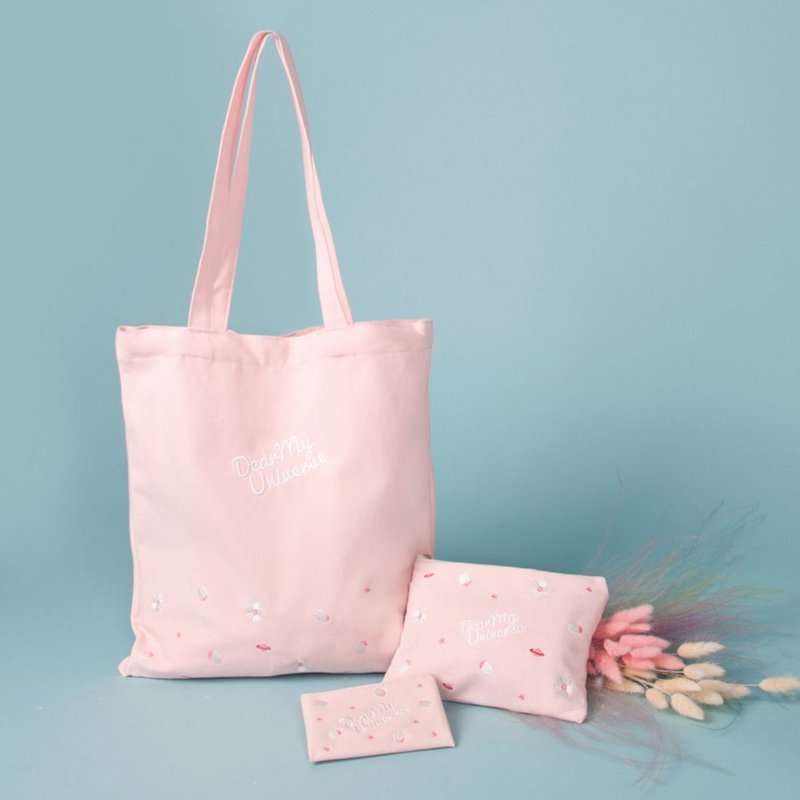 Cherryblossom universe ecobag 2018 櫻花環保袋 - 側背包/斜背包 - 棉．麻 粉紅色