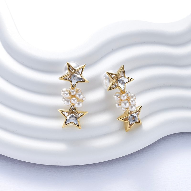 Earrings Petit meteor -LATUA STELLA- - 耳環/耳夾/耳骨夾 - 其他材質 金色