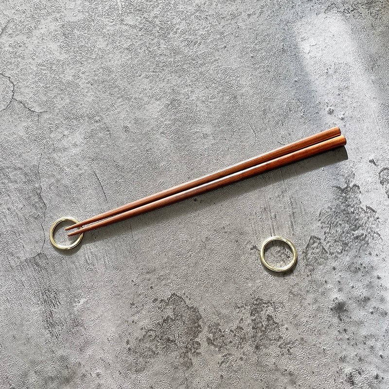 Ring 真鍮の箸置き - 筷子/筷子架 - 銅/黃銅 金色