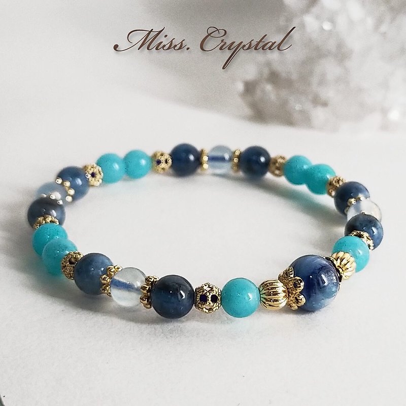 Miss Cresto | March Stone Stone Aquamarine Tianhe - Bracelets - Crystal 