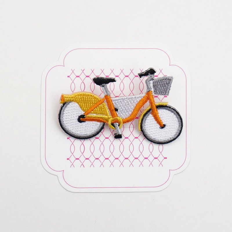 MOGU/雜貨/繡片別針-UBike腳踏車 - 胸針 - 繡線 多色