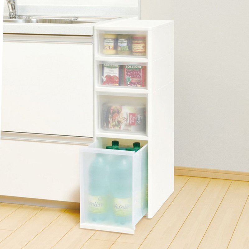 Japan JEJ Japan-made mobile drawer slot cabinet-26CM wide - กล่องเก็บของ - พลาสติก ขาว