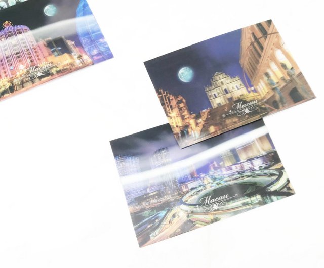 マカオのオリジナル風景3Dパノラマポストカード、高品質で
