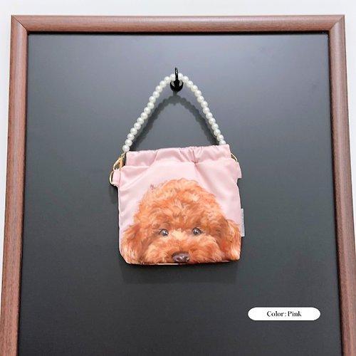 Pet Art Space 香港製-彈片口金零錢包 捏捏包 迷你手袋 寵物 貴賓狗 poodle泰迪