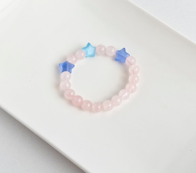 Lucky Star Pink Crystal Stone - Bracelets - Gemstone Pink