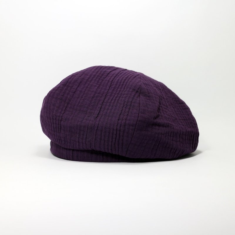 JOJA / Belle / Thick seersucker / Violet - Hats & Caps - Cotton & Hemp Purple