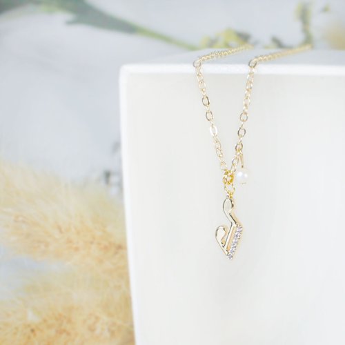 Giftest Jewelry 禮悟 Giftest 淡水珍珠 / 天韻 音符基督教音樂項鍊聖經情人節禮物N43